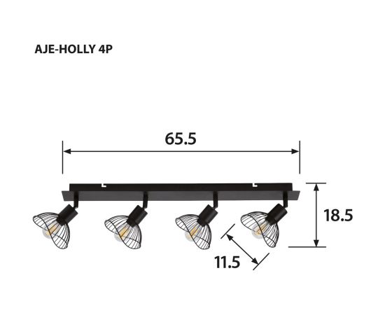 Activejet AJE-HOLLY 4P ceiling lamp
