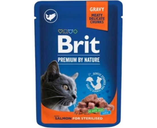 BRIT Premium Cat Salmon Sterilised - wet cat food - 100g