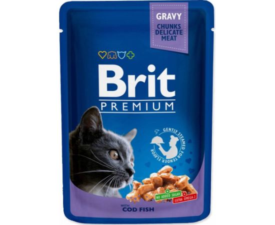 BRIT Premium Cat Cod Fish - wet cat food - 100g