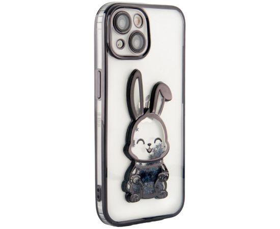 iLike iPhone 15 Silicone Case Print Desire Rabbit Apple Black