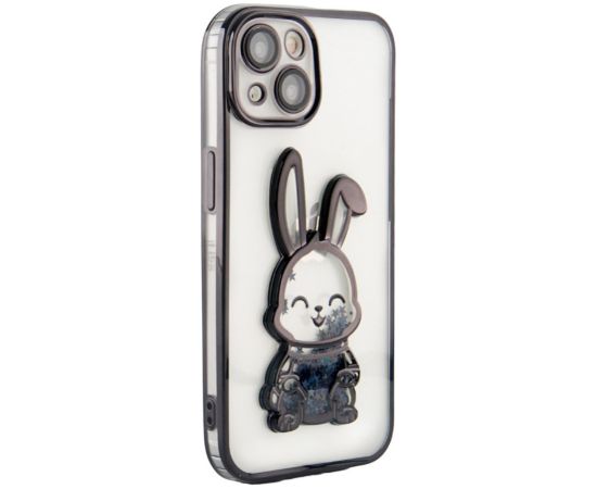 iLike iPhone 14 Silicone Case Print Desire Rabbit Apple Black Neoriģinālie Maciņi