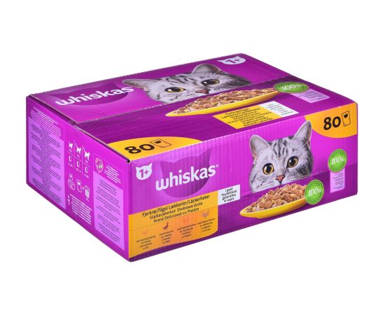 WHISKAS Poultry Feasts in Jelly - wet cat food - 80x85 g