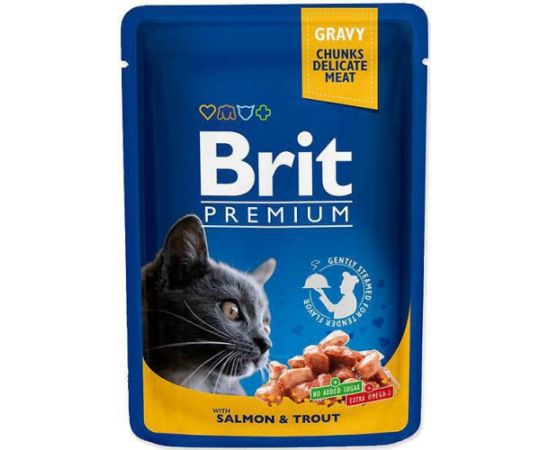 BRIT Cat Pouches Family Plate - wet cat food - 12 x 100g