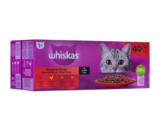WHISKAS Classic meals in sauce - wet cat food - 40x85 g