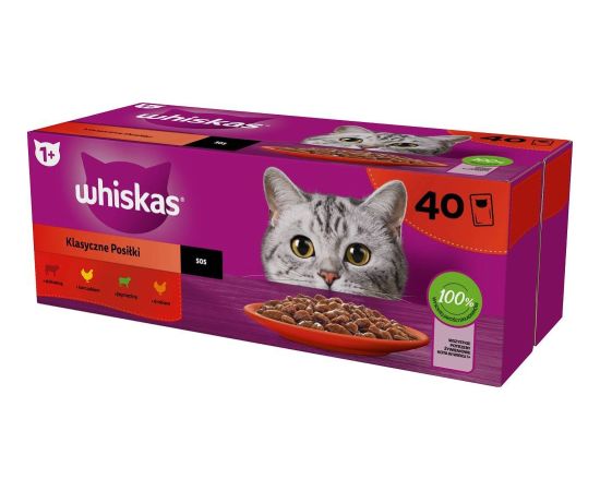 WHISKAS Classic meals in sauce - wet cat food - 40x85 g