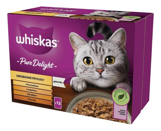 WHISKAS Pure Delight poultry, duck, turkey, chicken - wet cat food - 12x85 g