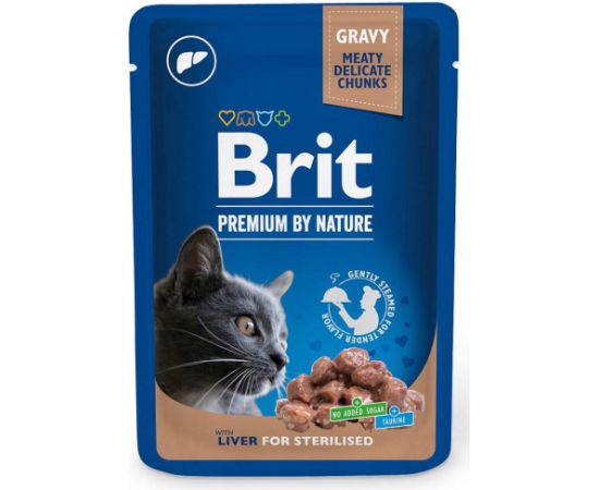 BRIT Premium Cat Liver Sterilised - wet cat food - 100g