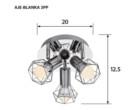 Activejet AJE-BLANKA 3PP ceiling lamp