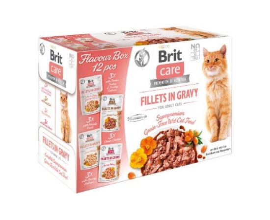 BRIT Care Cat Adult Fillets in Gravy - wet cat food - 12x 85g