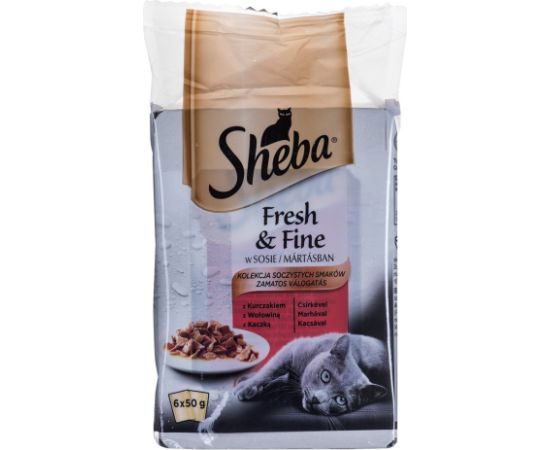 Sheba Fresh & Fine Mini Meat Dishes in Sauce 6 x 50g