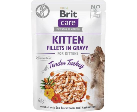 BRIT Care Cat Kitten Tender Turkey Pouch - wet cat food - 85 g