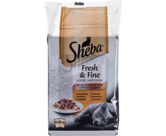 Sheba Fresh & Fine Mini Poultry Dishes in Sauce 6 x 50g