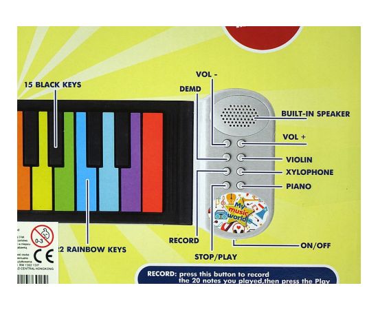 Adar Детский синтезатор 37 клавиш (на батарейках, складной) 64 см 586024