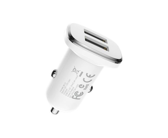 OEM Borofone Car charger BZ12 Lasting Power - 2xUSB - 2,4A white