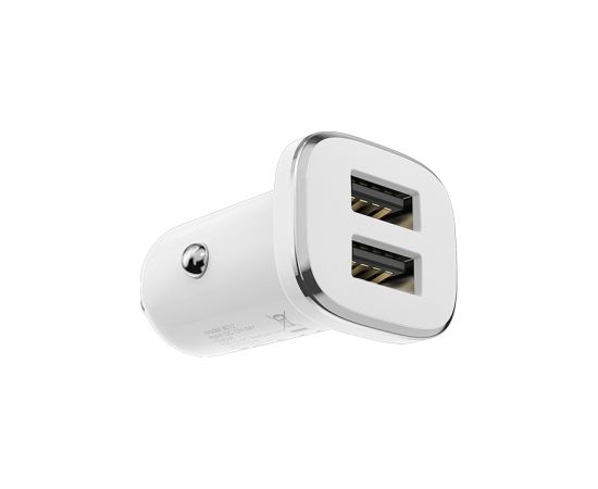 OEM Borofone Car charger BZ12 Lasting Power - 2xUSB - 2,4A white