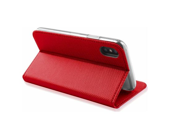 Fusion Magnet Book Case grāmatveida maks Xiaomi Redmi 12 4G sarkans