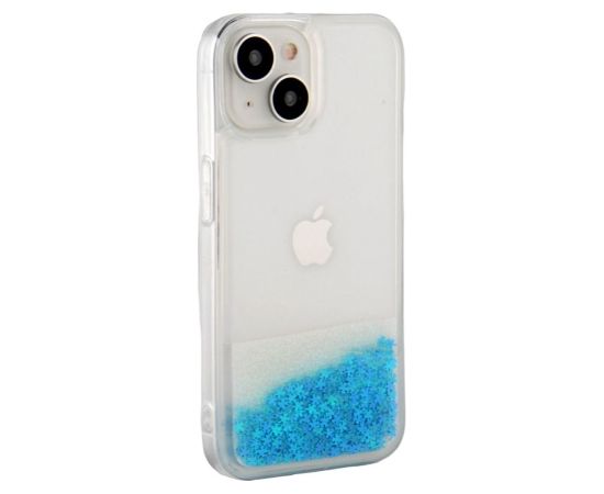 iLike iPhone 13 Silicone Case Water Glitter Apple Blue