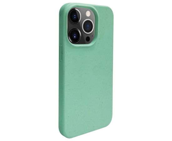 iLike iPhone 14 Pro Max Silicone plastic case Eco Print Design Flower Apple Green