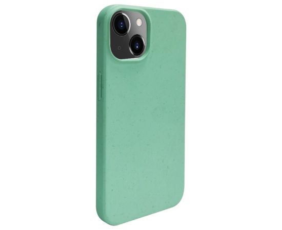 iLike iPhone 14 Silicone plastic case Eco Print Design Flower Apple Green