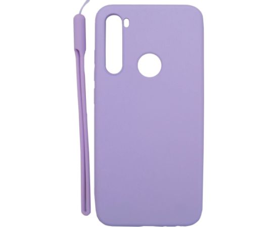 Evelatus Xiaomi Redmi Note 8 / Redmi Note 8 2021 Soft Touch Silicone Case with Strap Xiaomi Purple