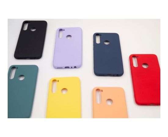 Evelatus Xiaomi Redmi Note 8 / Redmi Note 8 2021 Soft Touch Silicone Case with Strap Xiaomi Purple