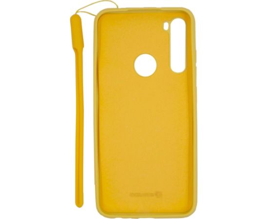 Evelatus Xiaomi Redmi Note 8 / Redmi Note 8 2021 Soft Touch Silicone Case with Strap Xiaomi Yellow