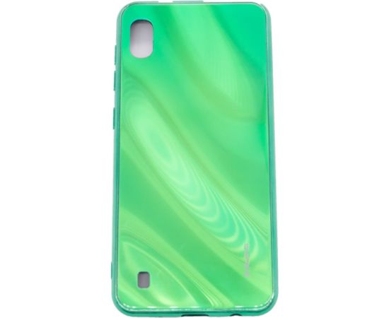 Evelatus Galaxy A10 Water Ripple Full Color Electroplating Tempered Glass Case Samsung Green