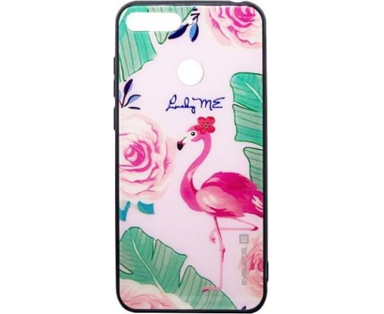 Evelatus Y6 2018 Picture Glass Case Huawei Flamingo Party