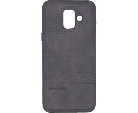Evelatus Samsung A6 2018 TPU case 1 with metal plate (possible to use with magnet car holder) Samsung Black