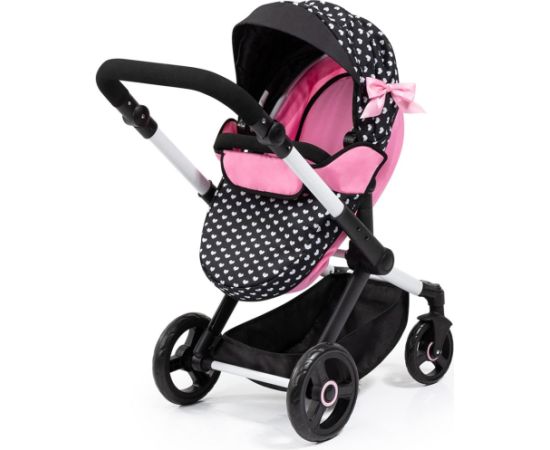 Doll pram BAYER Design 17060AA Xeo deep Black, Pink