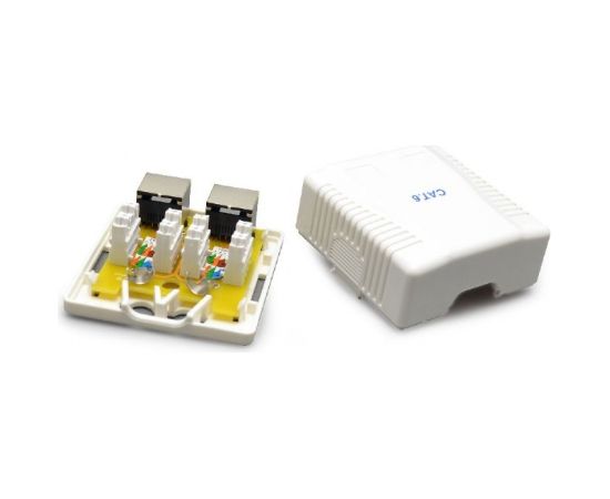Gembird NCAC-2F6-01 outlet box RJ-45 White