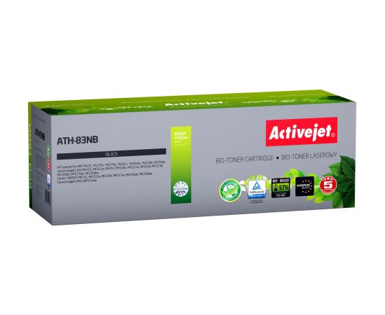 BIO Activejet ATH-83NB toner for HP, Canon printers, Replacement HP 83A CF283A, Canon CRG-737; Supreme; 1500 pages; black. ECO Toner.