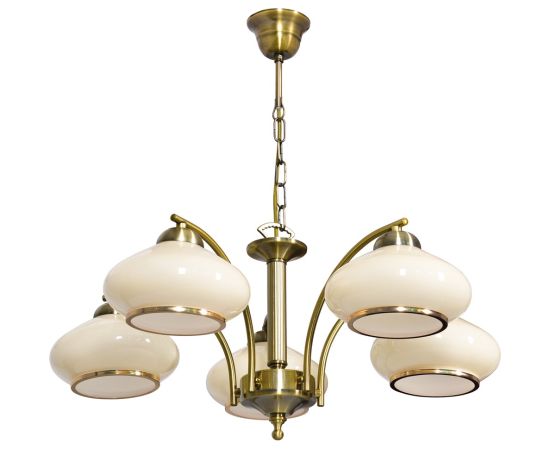 Activejet Classic ceiling chandelier pendant lamp RITA Patina 5xE27 for living room