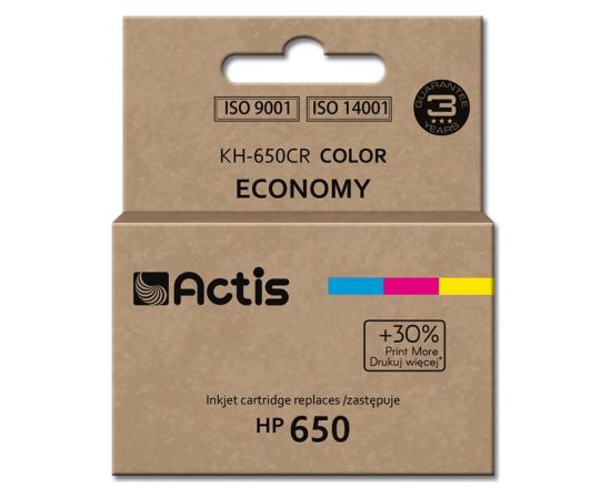 Actis KH-650CR ink (replacement for HP 650 CZ102AE; Standard; 9 ml; color)