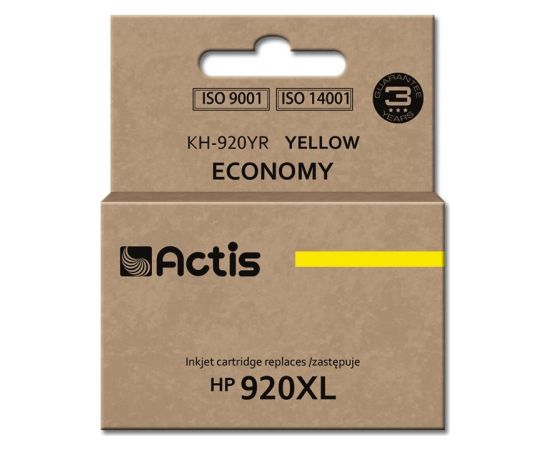 Actis KH-920YR ink (replacement for HP 920XL CD974AE; Standard; 12 ml; yellow)