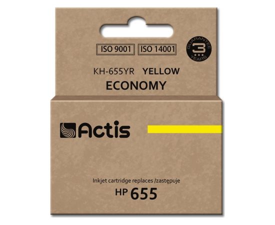 Actis KH-655YR ink (replacement for HP 655 CZ112AE; Standard; 12 ml; yellow)