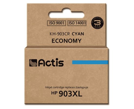 Actis KH-903CR ink (replacement for HP 903XL T6M03AE; Standard; 12 ml; cyan) - New Chip