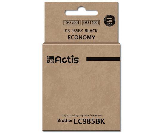 Actis KB-985BK ink for Brother printer; Brother LC985BK replacement; Standard; 28,5 ml; black