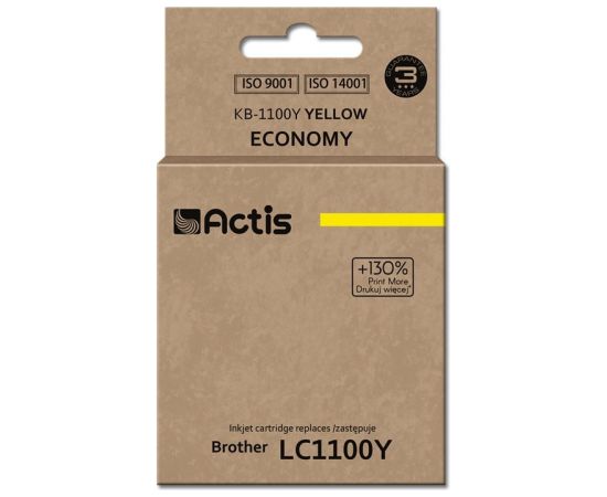 Actis KB-1100Y ink (replacement for Brother LC1100Y/LC980Yreplacement; Standard; 19 ml; yellow)