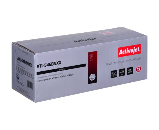 Activejet ATL-546BNXX Toner cartridge for Lexmark printers; Replacement Lexmark C546U1KG; Supreme; 8000 pages; black