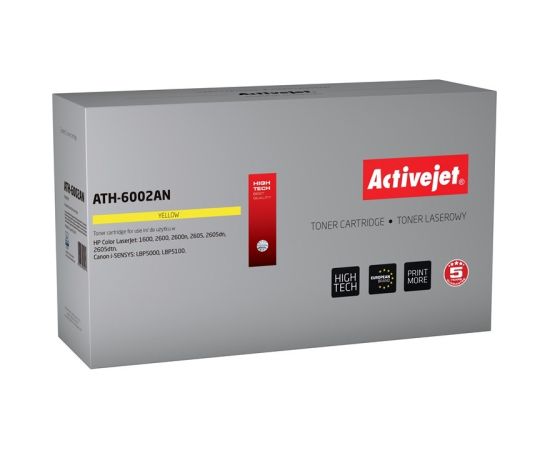 Activejet ATH-6002AN toner (replacement for HP 124A Q6002A, Canon CRG-707Y; Premium; 2000 pages; yellow)