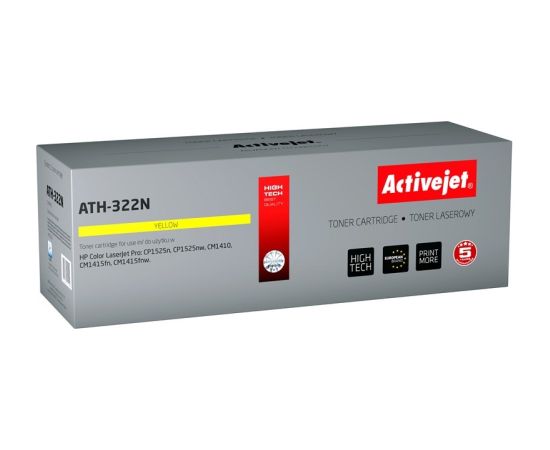 Activejet ATH-322N toner (replacement for HP 128A CE322A; Supreme; 1300 pages; yellow)