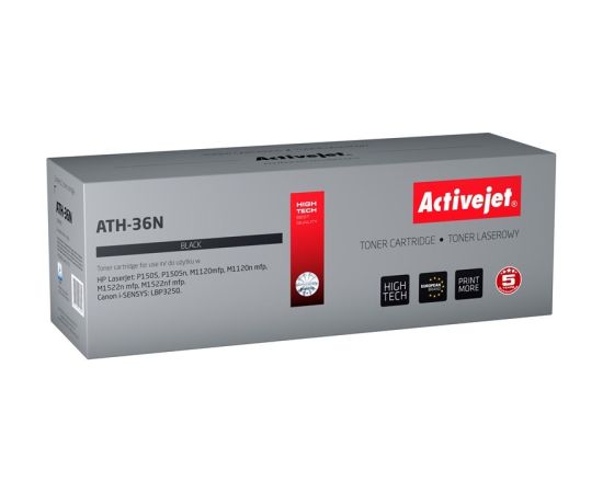 Activejet ATH-36N toner (replacement for HP 36A CB436A, Canon CRG-713; Supreme; 2000 pages; black)