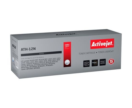 Activejet ATH-12N toner (replacement for HP 12A Q2612A, Canon FX-10, Canon CRG-703; Supreme; 2300 pages; black)