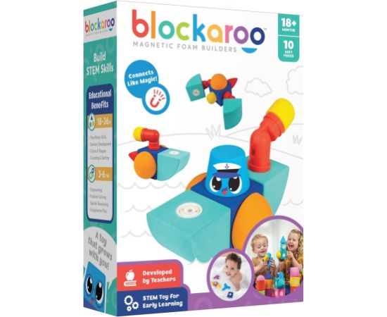 MAGNETIC BLOCKS CLICS BLOCKAROO 301003 TUG - FOAM BLOCKS FOR PLAYING IN WATER - 10 ELEMENTS