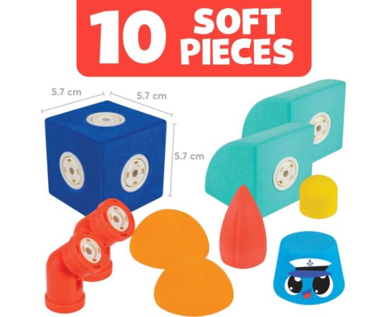 MAGNETIC BLOCKS CLICS BLOCKAROO 301003 TUG - FOAM BLOCKS FOR PLAYING IN WATER - 10 ELEMENTS