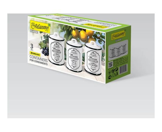 Set of 3 containers  MAESTRO MR-20030-03CS Naži