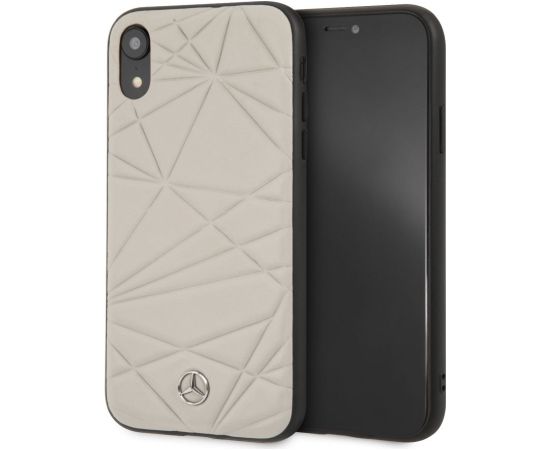 Mercedes-Benz iPhone XR Twister Genuine Leather Hard Case Apple Grey