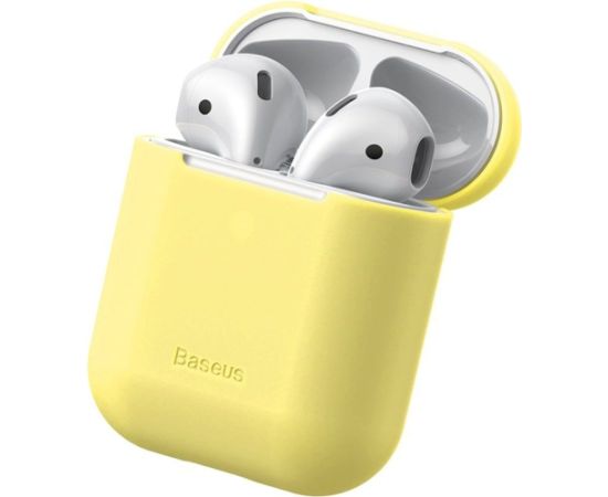 Baseus Silica Series Ultra-thin Silicone Protector Case for Airpods 1 / 2 Apple Yellow