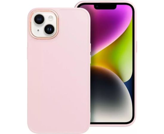Fusion Frame silikona aizsargapvalks  Apple Iphone 15 Plus rozā
